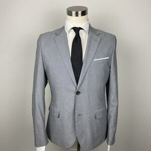 H&M Men's Gray Jacket Blazer Jacket‎ Size 38R Elbow patches